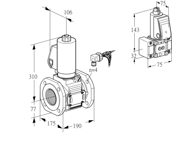 Kromschroder VAS 665F05NWGLE/B-/PP — электромагнитный газовый клапан — 88204988