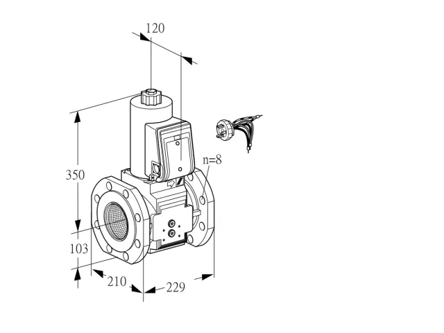 Kromschroder VAS 8100F05NWB/PP/PP — электромагнитный газовый клапан — 88203411