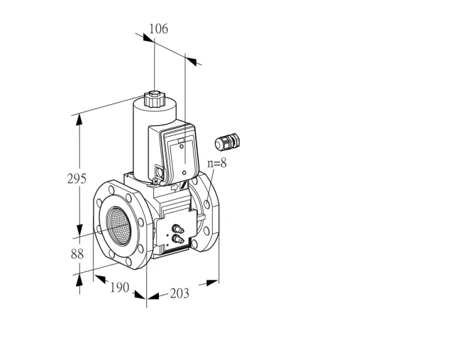 Kromschroder VAS 780F05NW3B/MM/MM — электромагнитный газовый клапан — 88204541
