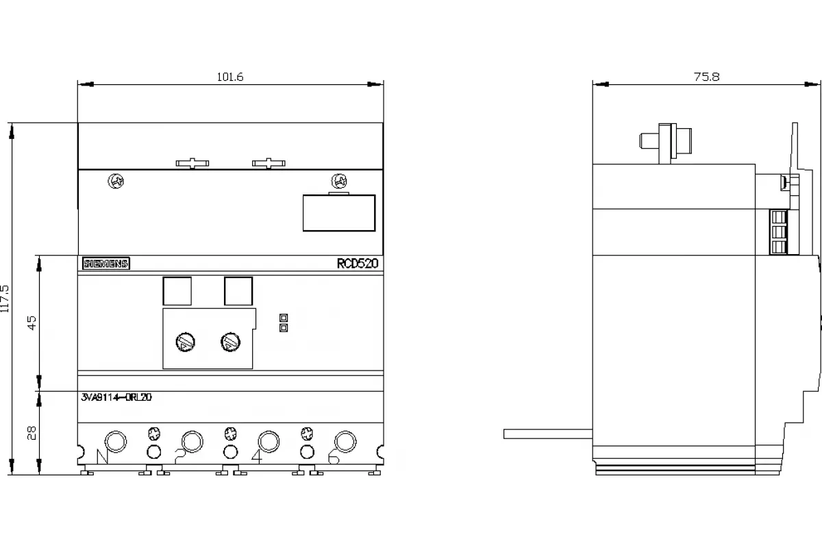 Siemens 3VA9114-0RL21 — Защитное устройство дифф