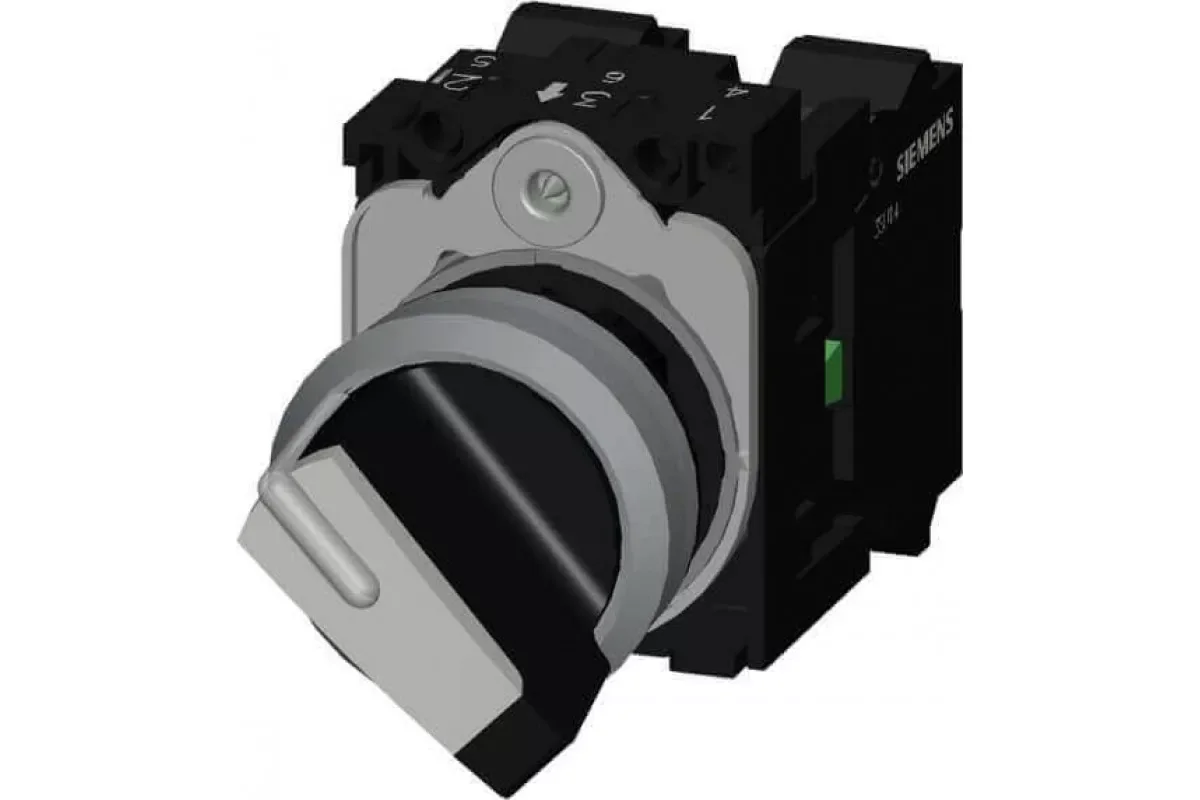 Siemens 3SU1130-2BF60-3MA0 — Поворотный переключатель с возможностью подсветки