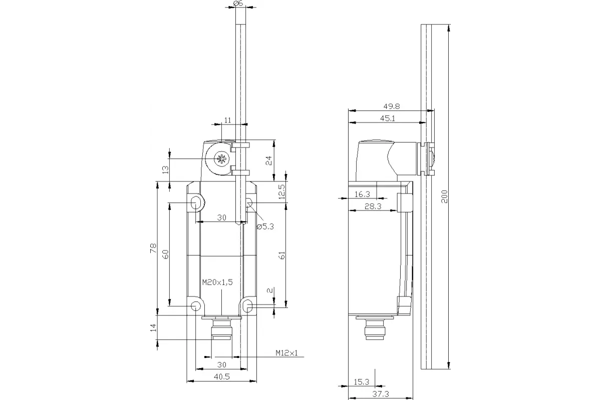 Siemens 3SE5114-0NH82-1AM2 — Позиционный выключатель sirius металлический корпус