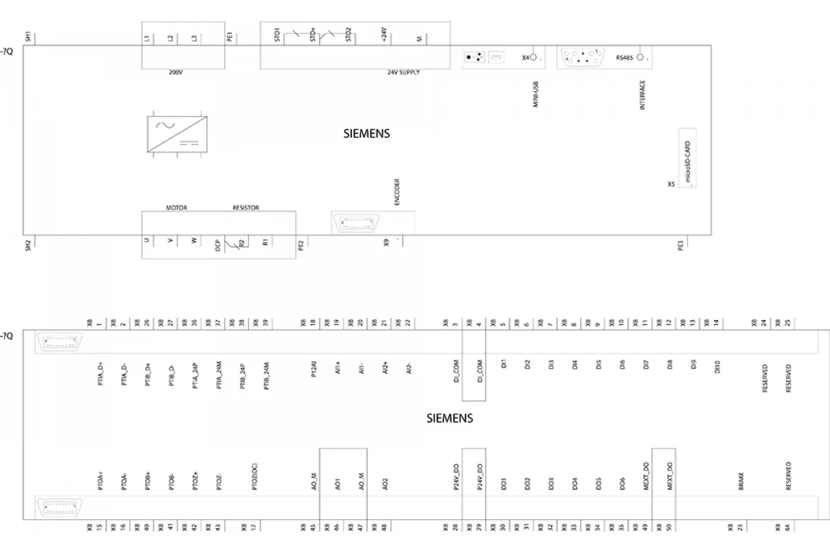 Siemens 6SL3210-5FB10-4UA1 — Sinamics v90 входное напряжение