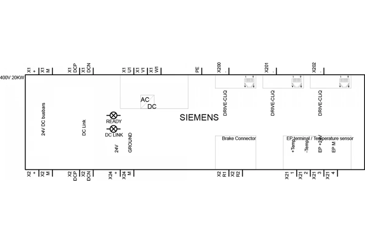 Siemens 6SL3131-7TE25-5AA3 — SINAMICS АКТИВНЫЙ БЛОК ПИТАНИЯ ВХОД