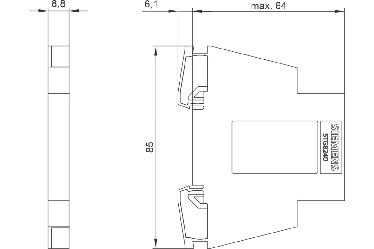 Siemens 5TG8066 — Кнопки 5TE4 8, установочная глубина 70мм