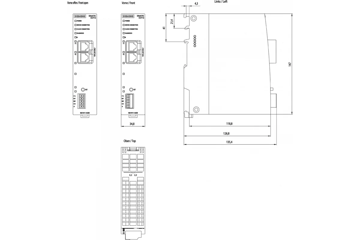 Siemens 6AG1972-0BA42-7XA0 — Коннектор к шине RS 485