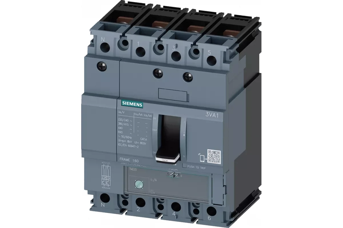 Siemens 3VA1110-3FE46-0AA0 — 3VA автоматические выключатели в литом корпусе до 250 A