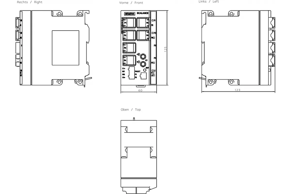Siemens 6GK5005-0BA00-1CA3 — промышленный компонент
