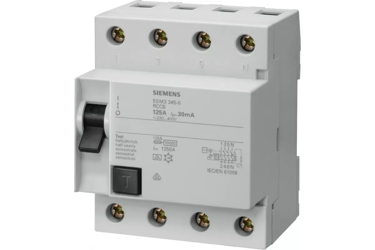 Siemens 5SM3448-6 — УЗО - устройства защитного отключения