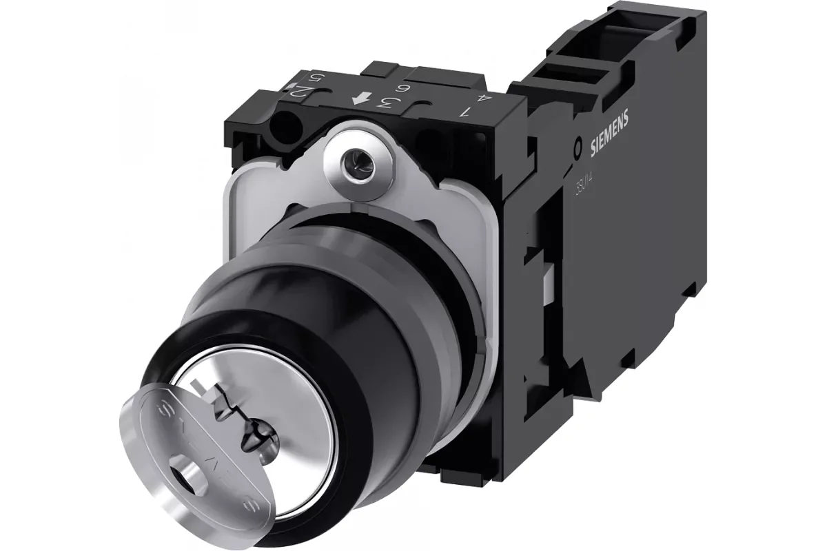 Siemens 3SU1130-4BF11-3BA0 — Поворотный переключатель с ключом ronis