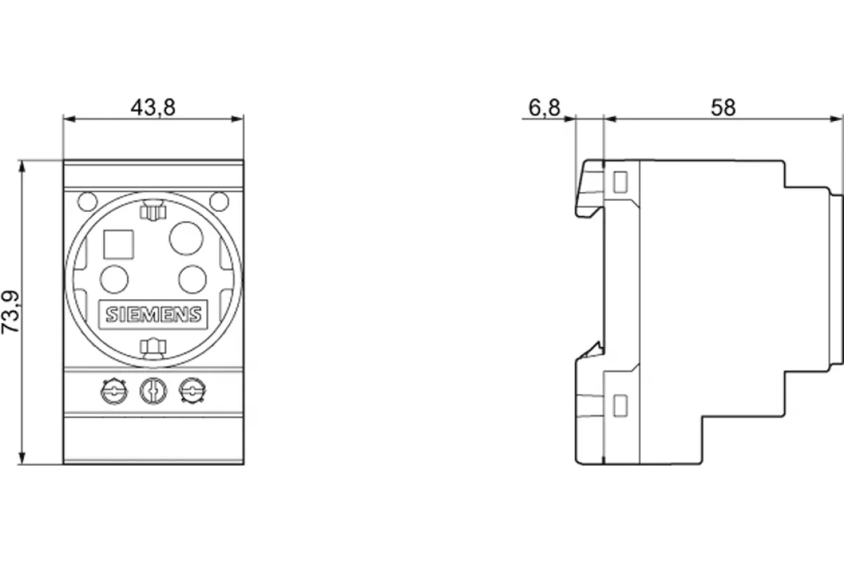 Siemens 5TE6804 — Розетки 5TE6 8