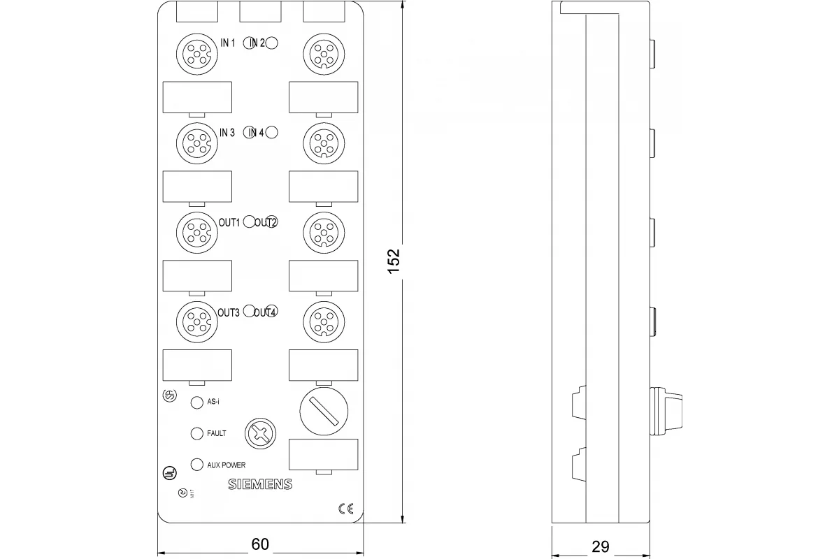 Siemens 3RK1400-0CE10-0AA2 — КОММУНИКАЦИОННЫЙ МОДУЛЬ LOGO! CM ДЛЯ ПОДКЛ