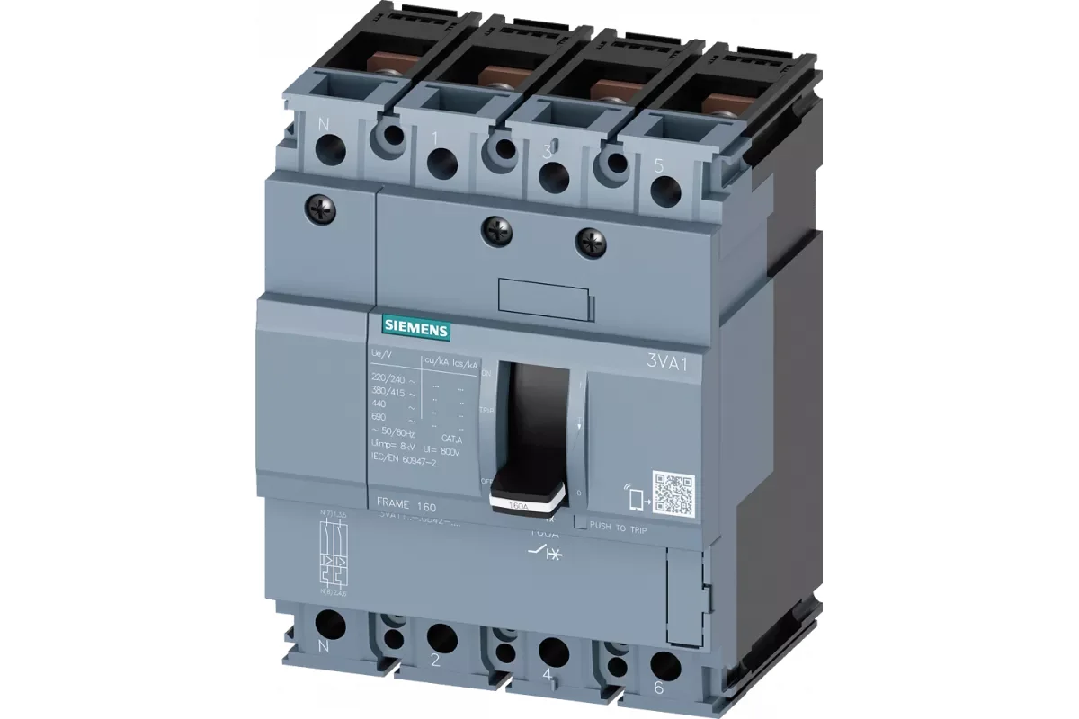 Siemens 3VA1110-3FD46-0AA0 — 3VA автоматические выключатели в литом корпусе до 250 A