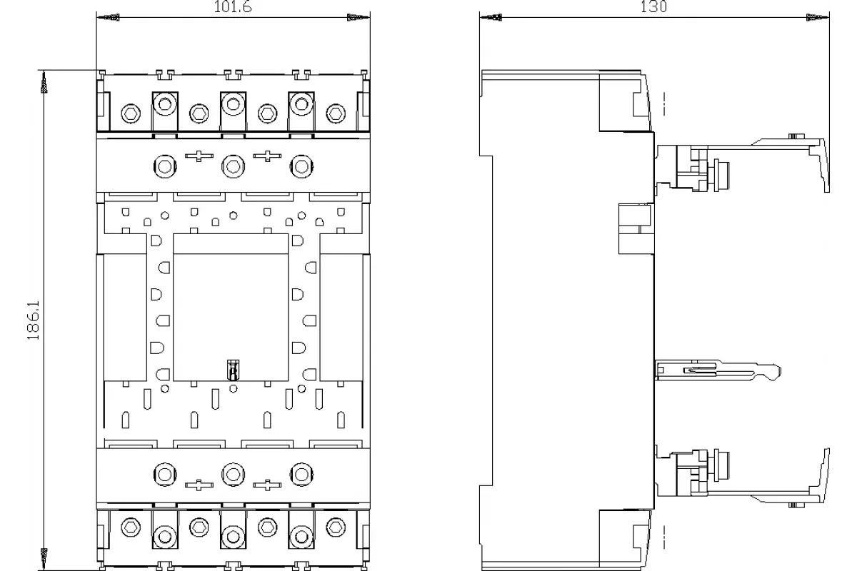Siemens 3VA9114-0JG11 — Клемма для круглого провода с клеммой для вспомогательного провода