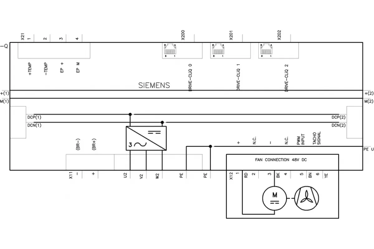 Siemens 6SL5100-0HE23-6DD0 — компонент приводной техники