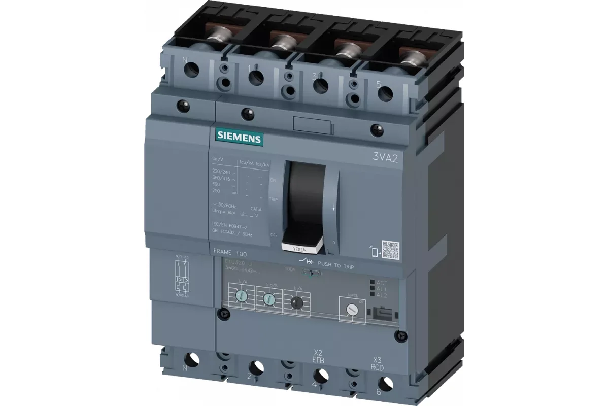 Siemens 3VA2063-8KQ36-0AA0 — 3VA автоматические выключатели в литом корпусе до 250 A