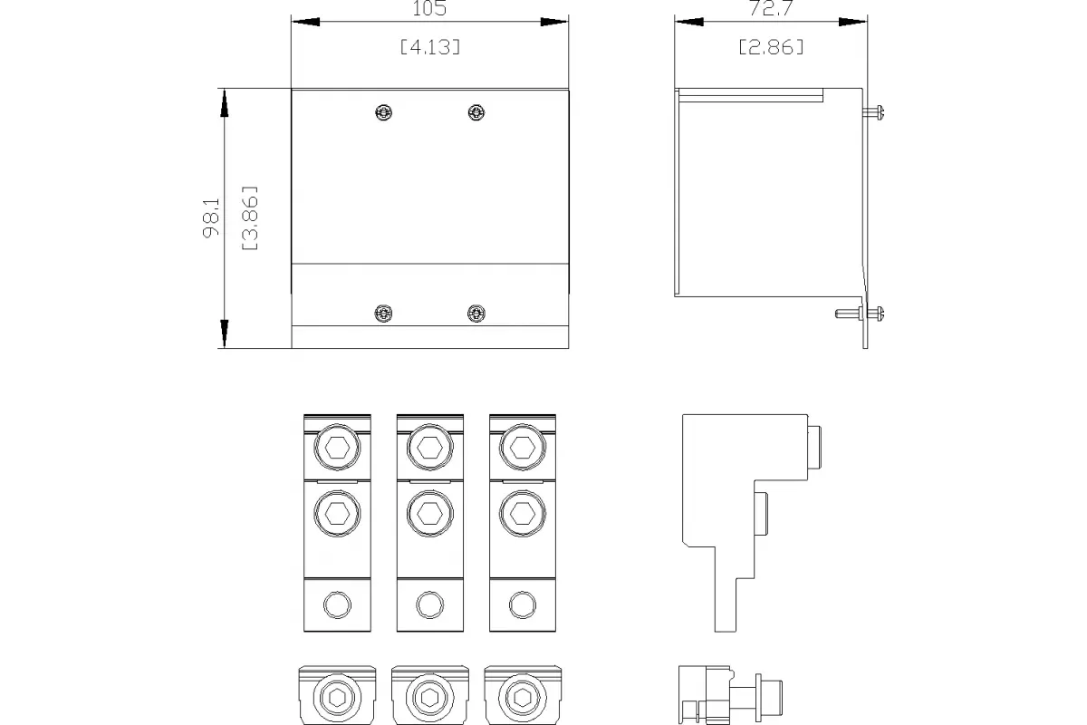 Siemens 3VA9243-0JJ22 — Клемма для проводов круглого сечения