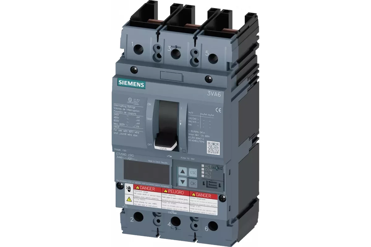 Siemens 3VA6140-8JQ31-0AA0 — Автоматический выключатель
