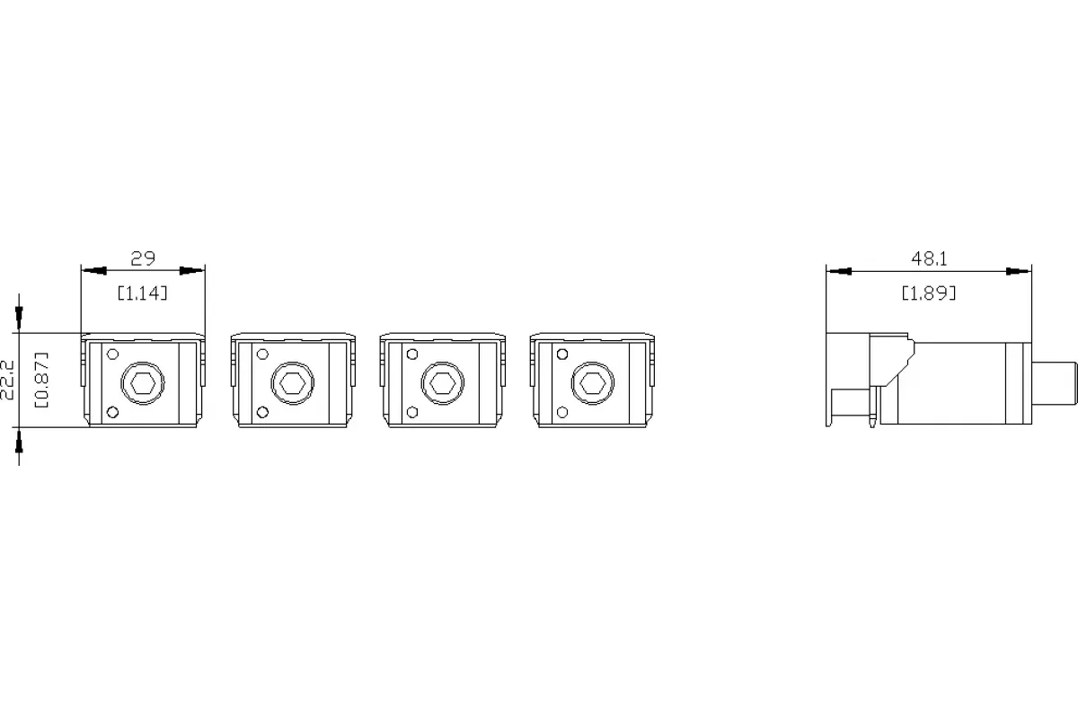 Siemens 3VA9243-0QE00 — Задний плоский контакт