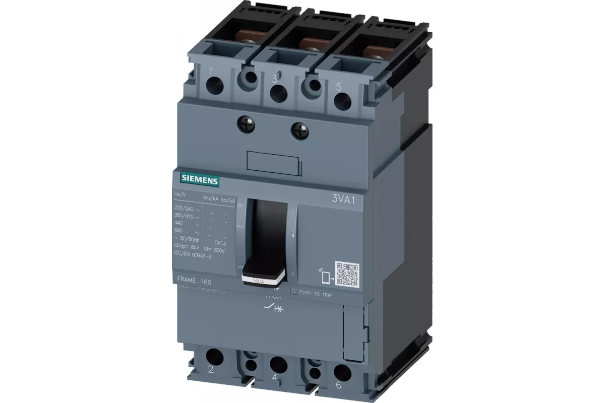 Siemens 3VA1110-3ED22-0AA0 — 3VA автоматические выключатели в литом корпусе до 250 A