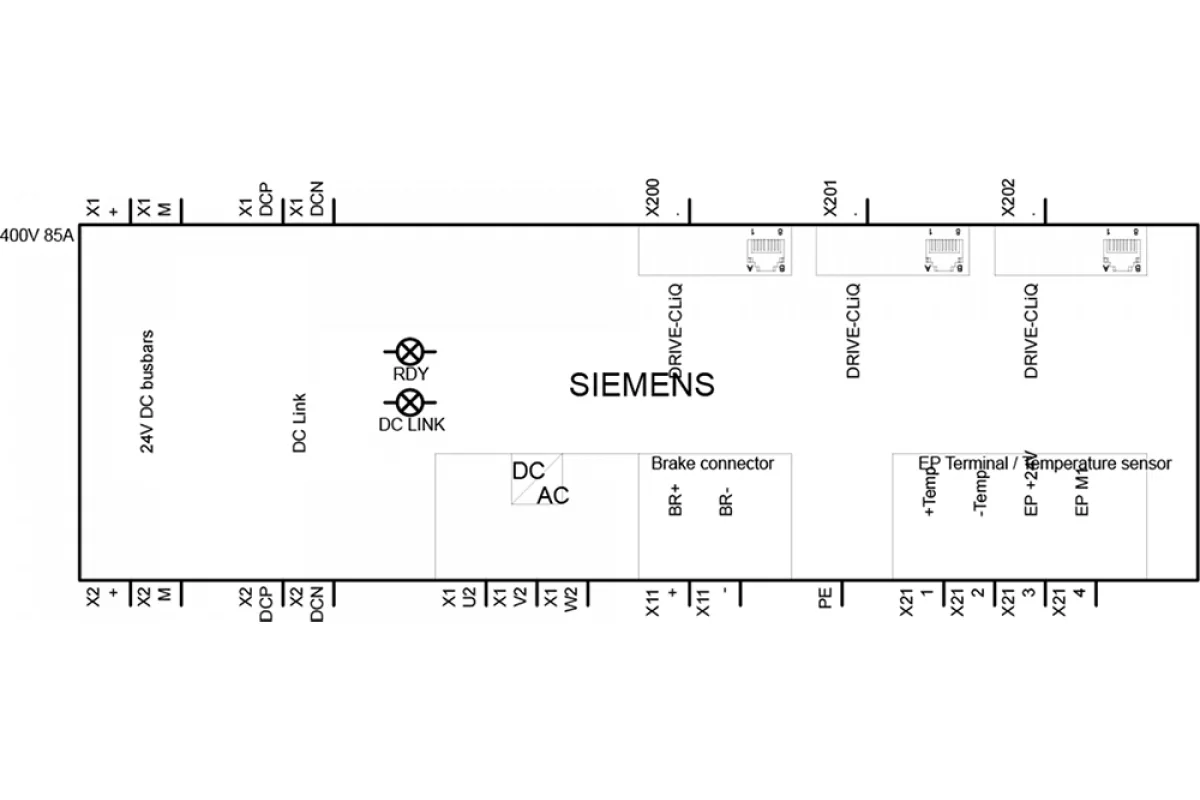 Siemens 6SL3126-1TE24-5AA3 — SINAMICS S120 ОДНОДВИГАТЕЛЬНЫЙ МОДУЛЬ