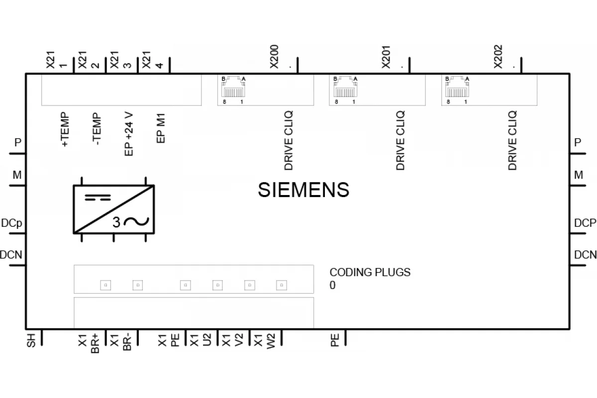 Siemens 6SL3420-1TE13-0AA1 — Однодвигательные модули компактного книжного формата