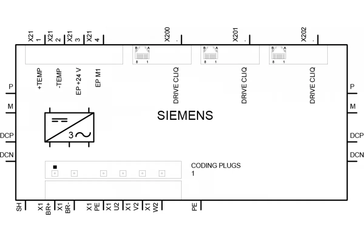 Siemens 6SL3100-1CE14-0AA0 — Конденсаторные модули книжного формата