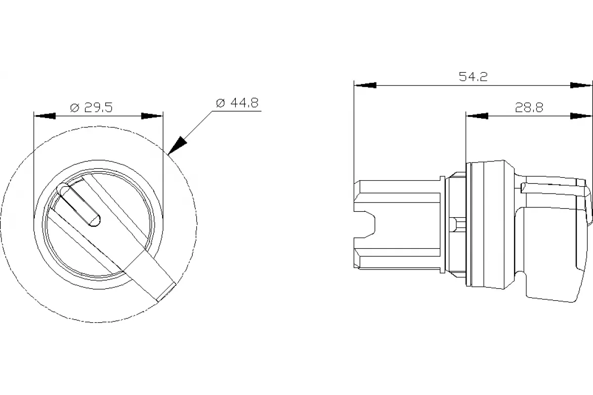 Siemens 3SU1032-2CF10-0AA0 — Рычажный переключатель с подсветкой