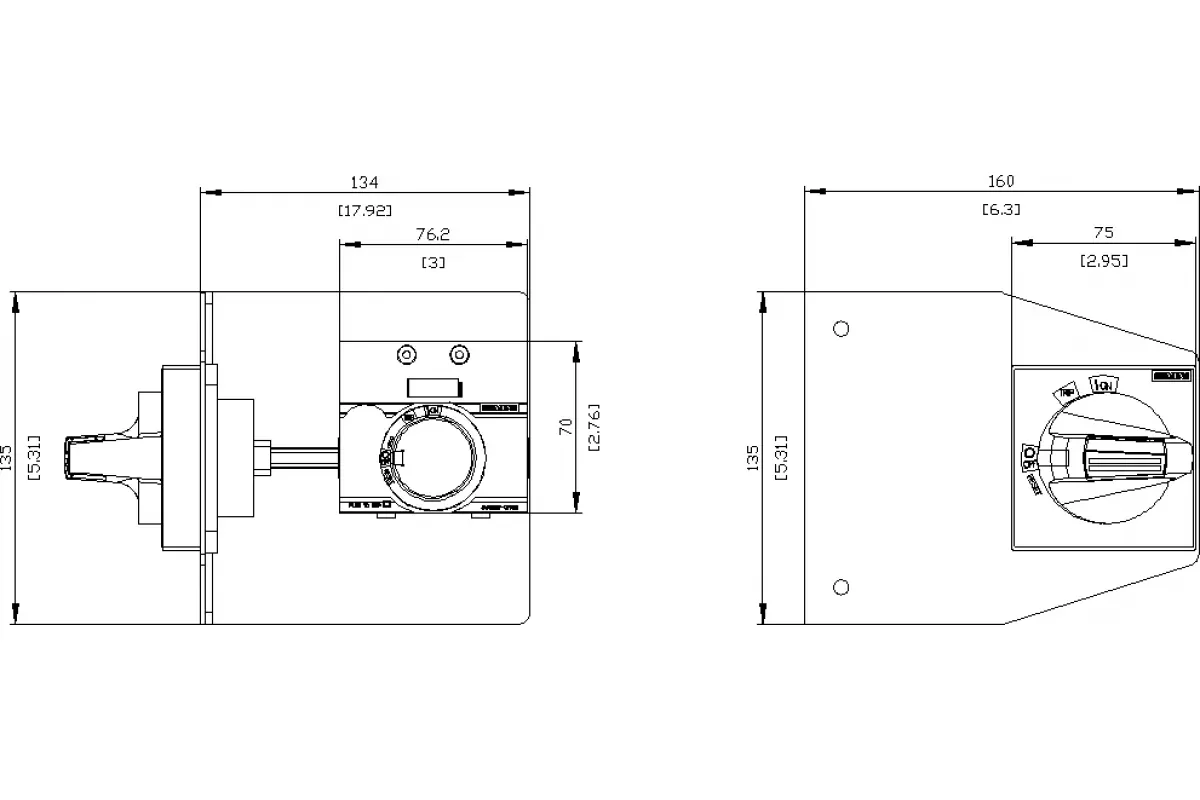 Siemens 3VA9137-0PK51 — Боковой поворотный привод стандарт мэк