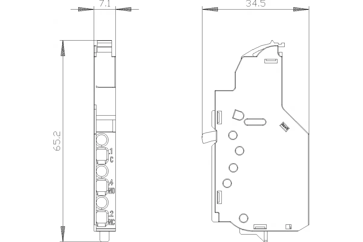 Siemens 3VA9988-0AB12 — Аварийный контакт срабатывания перекидные контакты тип hq