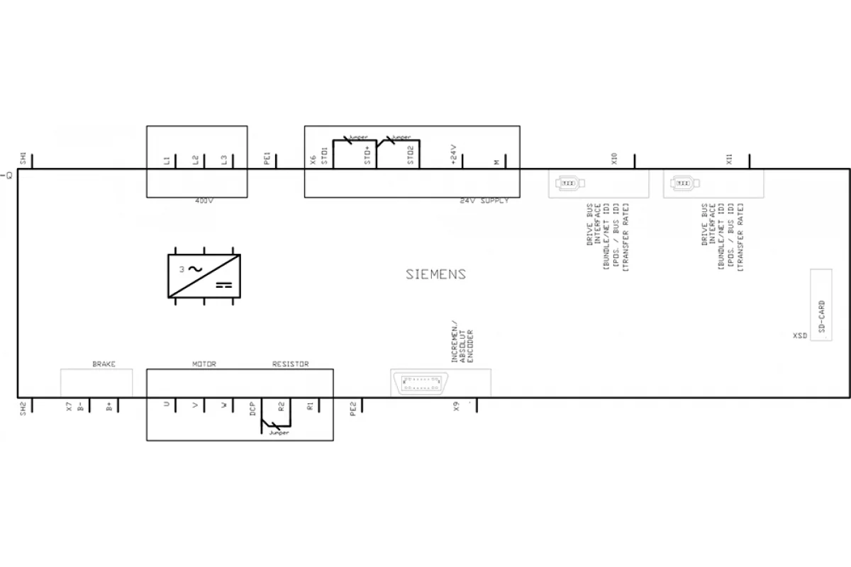 Siemens 6SL3111-4VE21-6EC1 — B01 модуль питания sinamics