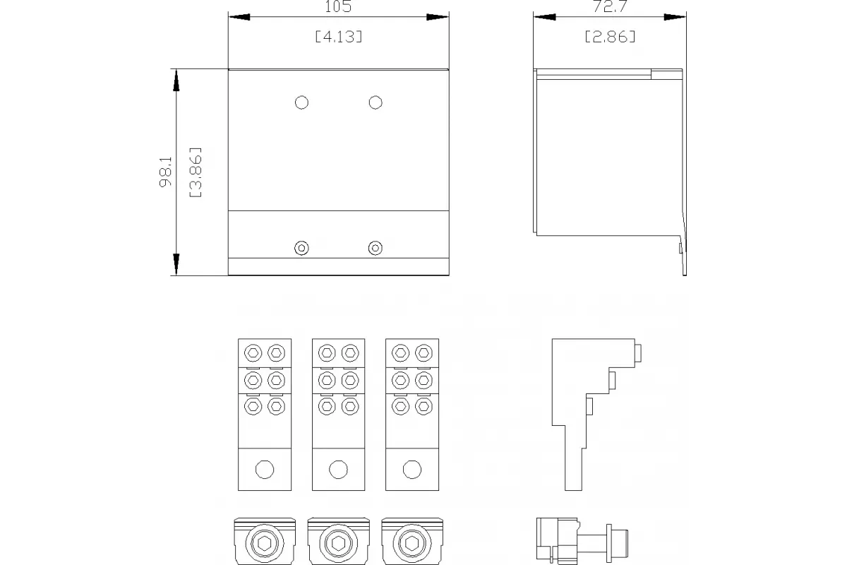 Siemens 3VA9254-0QC00 — Передние соединительные пластины расширенн