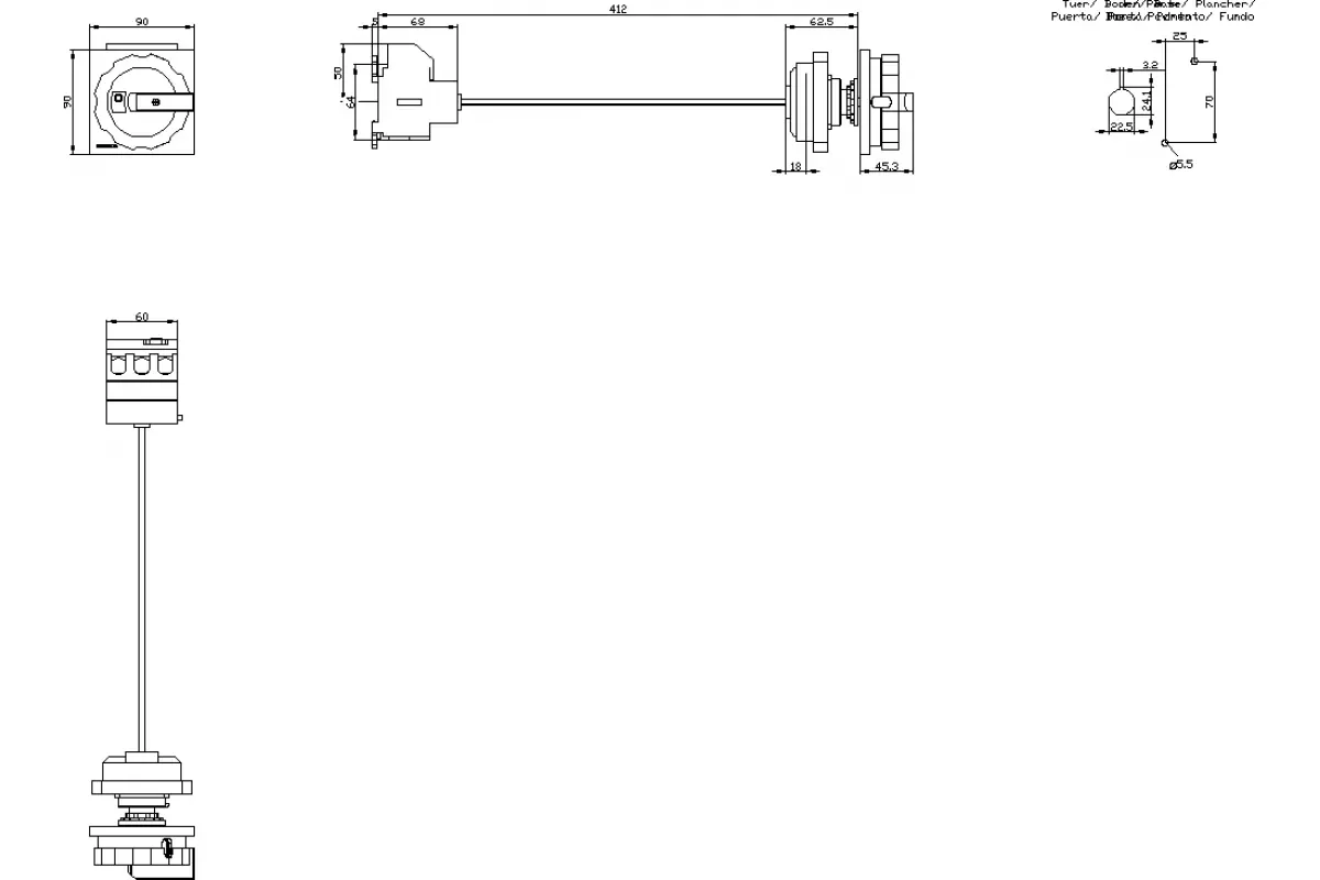 Siemens 3LD2545-0TK51 — Главный управляющий переключатель