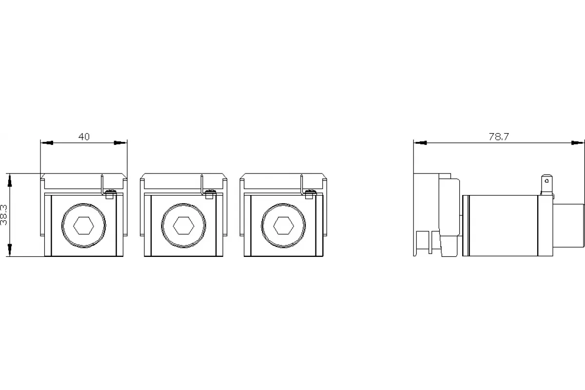 Siemens 3VA9383-0JG13 — Клемма для круглого провода с вспомогат