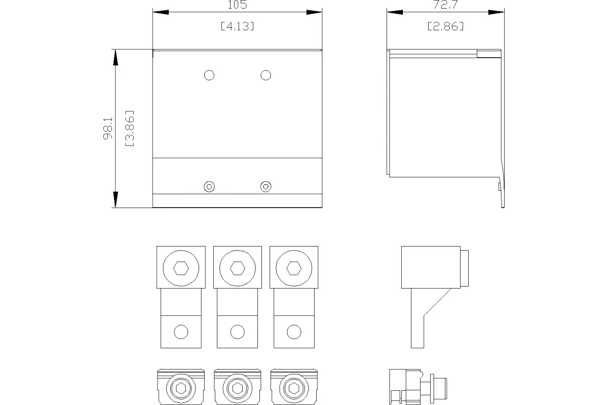 Siemens 3VA9243-0JJ13 — Клемма для проводов круглого сечения большая