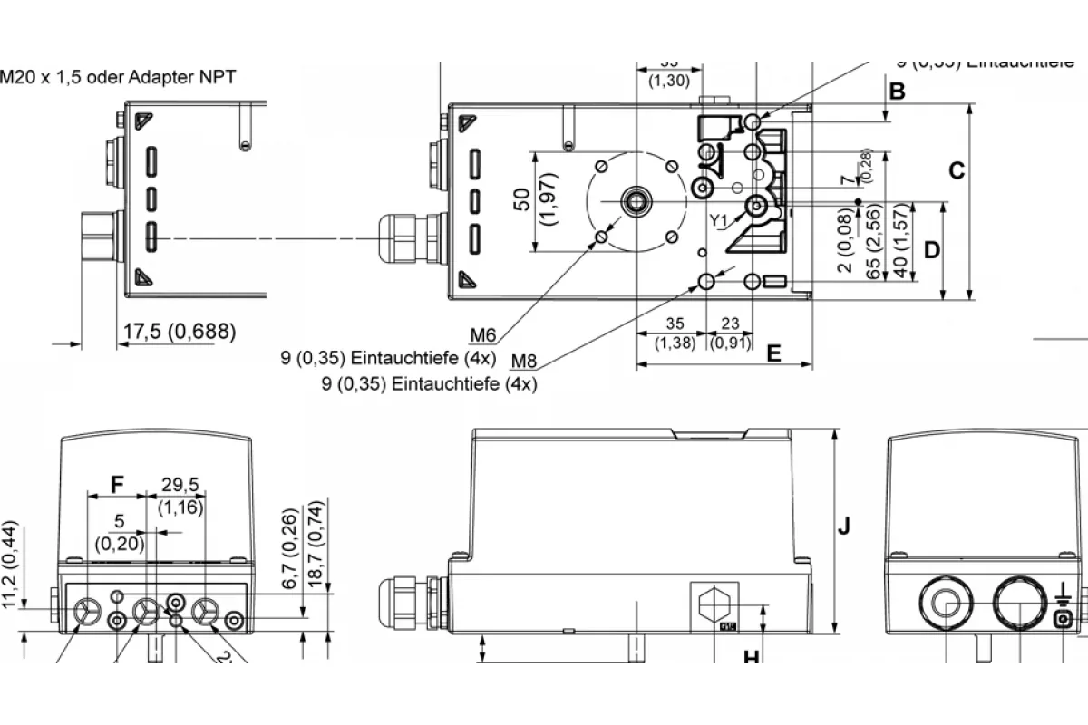 Siemens 6DR5110-0NG31-0AA0 — ЭЛЕКТРОПНЕВМАТИЧЕСКИЙ ПОЗИЦИОНЕР SIPART