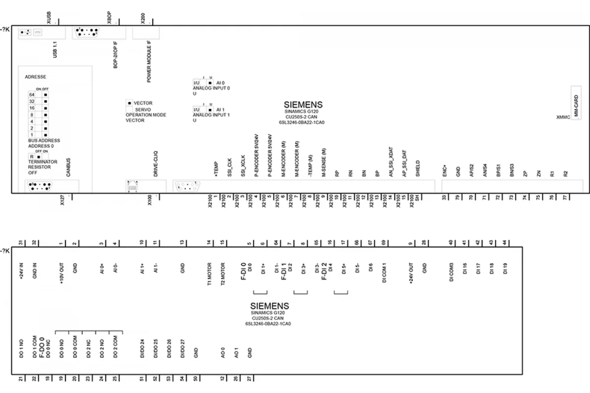Siemens 6SL3244-0BA21-1PA0 — запасная часть SINAMICS