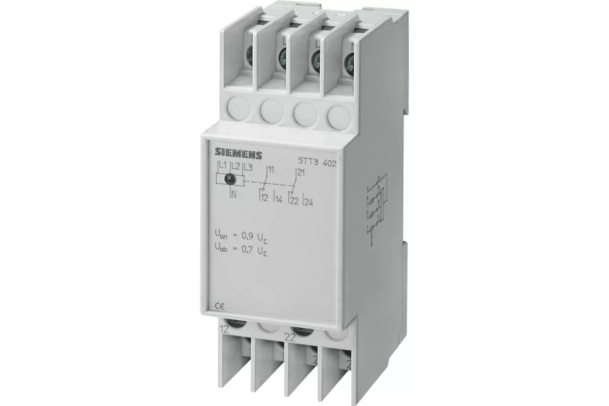 Siemens 5TT3195 — Реле напряжения >N< 5TT3 19 и 5TT3 4, установочная глубина 55 mm