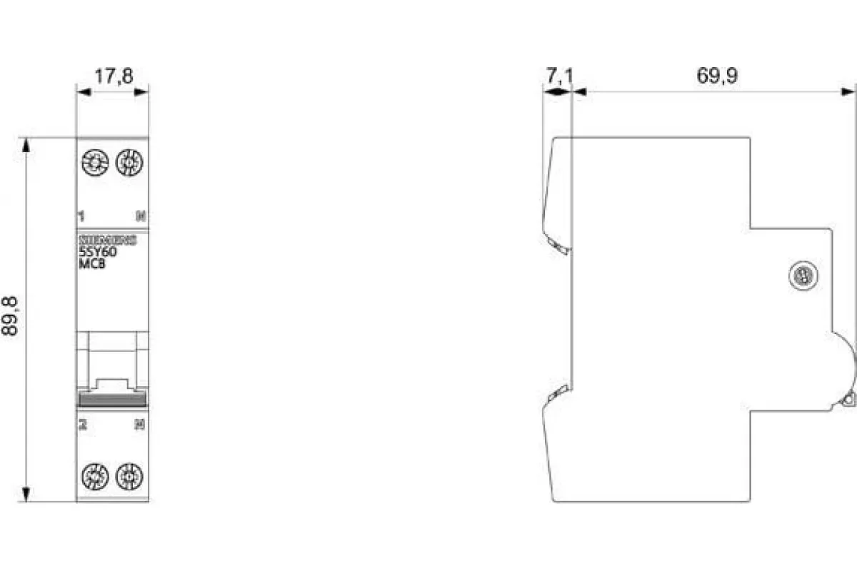Siemens 5SY6002-7CC — компонент энергетического оборудования