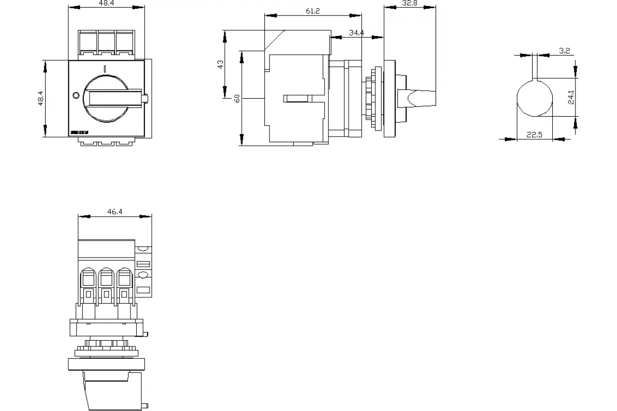 Siemens 3LD3050-0TL13 — Главный выключатель