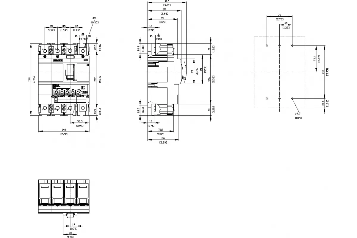 Siemens 3VA6140-8HN31-2AA0 — Автоматический выключатель
