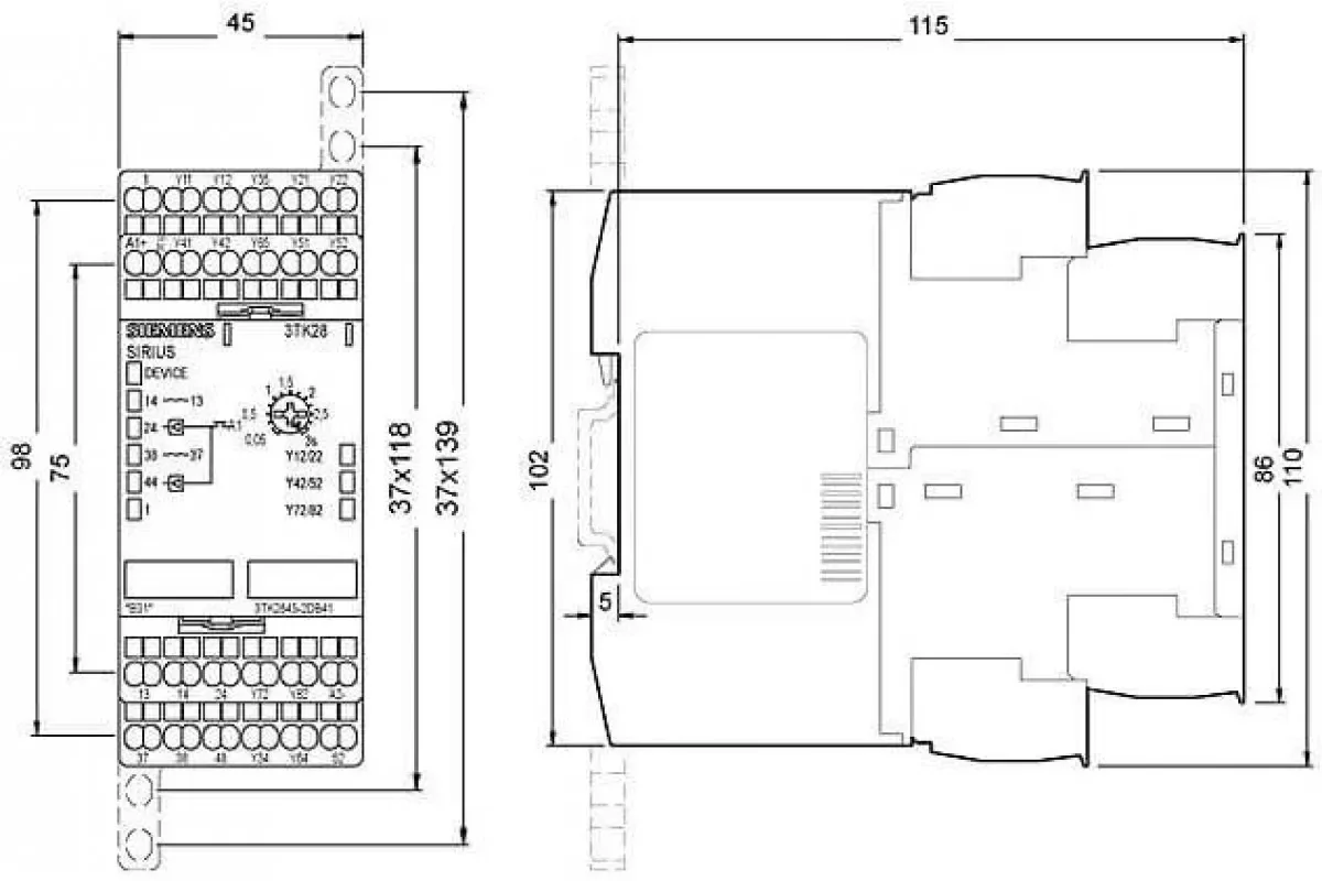 Siemens 3TK2845-2DB41 — РЕЛЕ БЕЗОПАСНОСТИ SIRIUS WITH REL