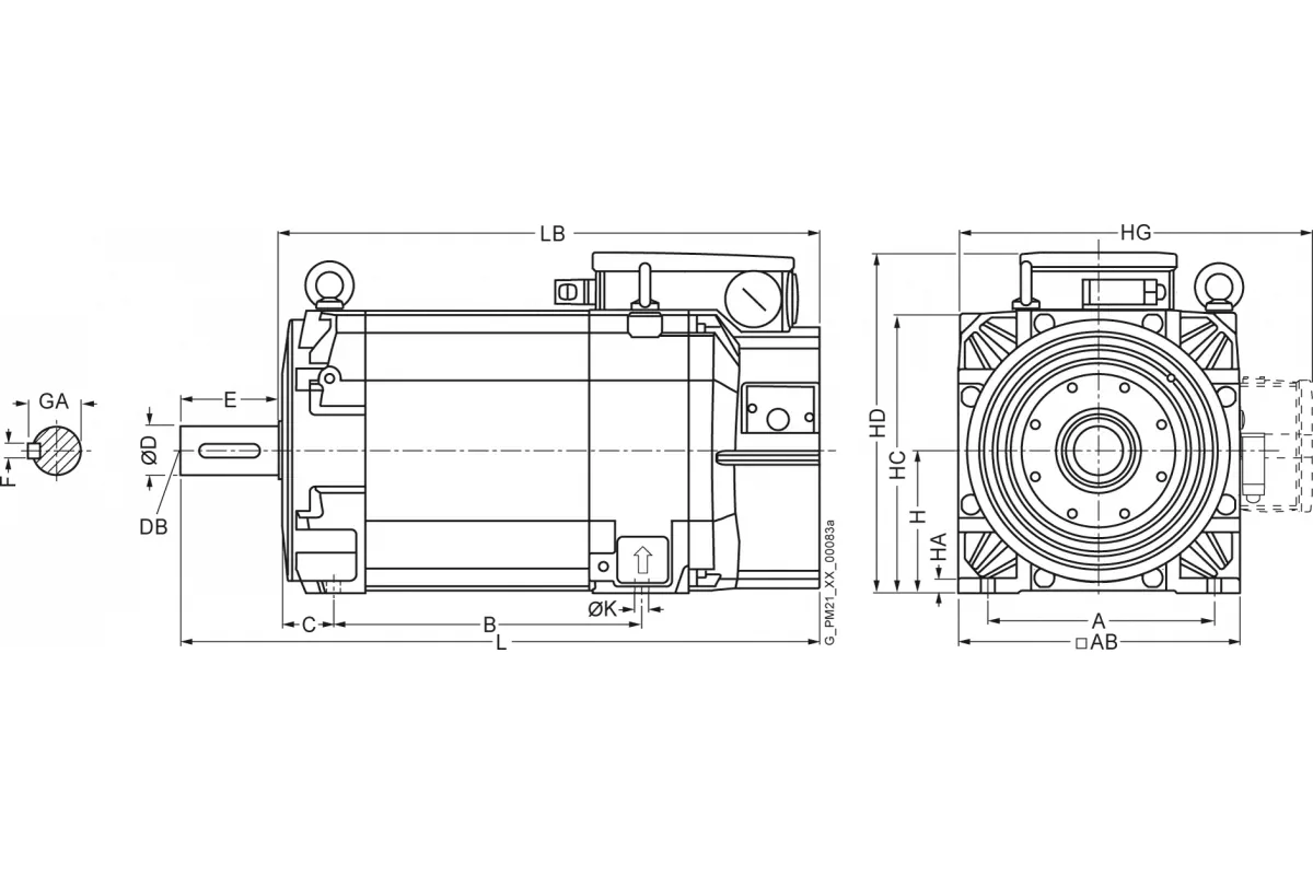 Siemens 1PH8165-1DF03-1CA1 — КОМПАКТНЫЙ АСИНХРОННЫЙ ДВИГАТЕЛЬ