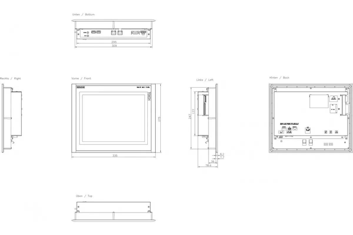 Siemens 6AV6643-0DD01-1AX1 — промышленный компонент
