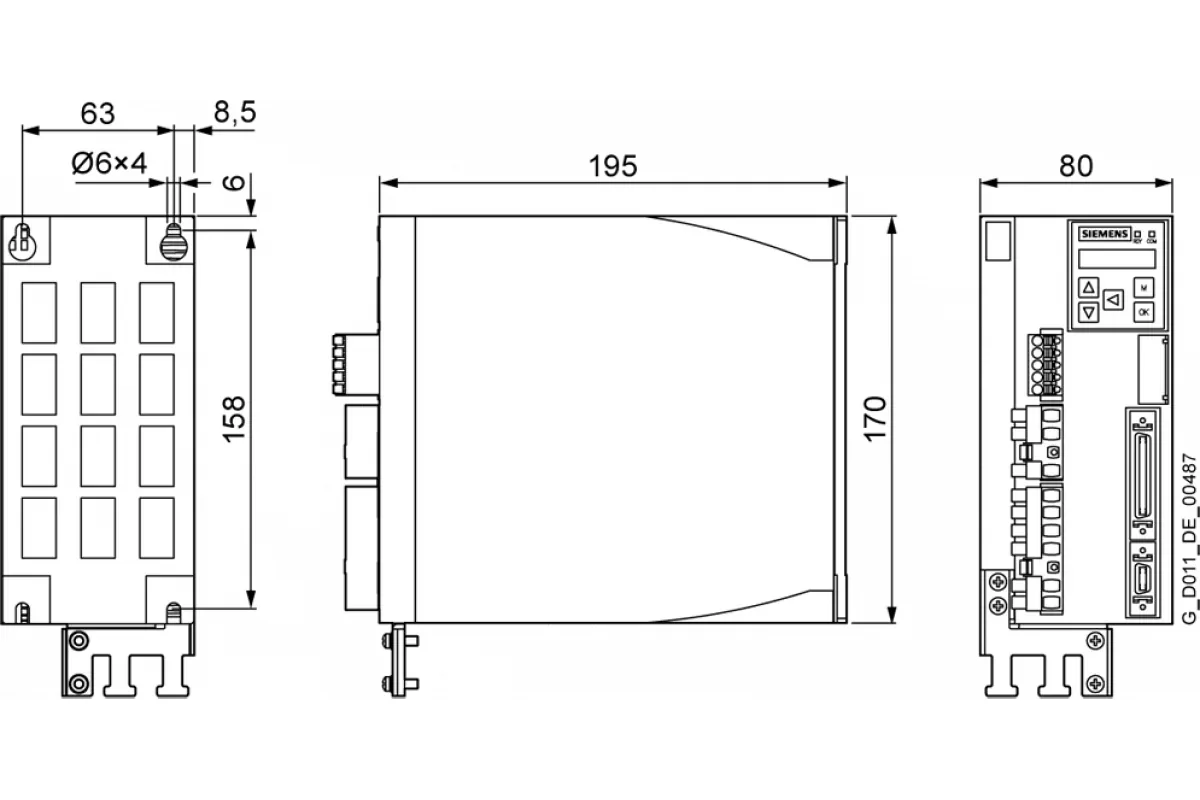 Siemens 6SL3210-5FB10-8UA0 — Sinamics v90 входное напряжение