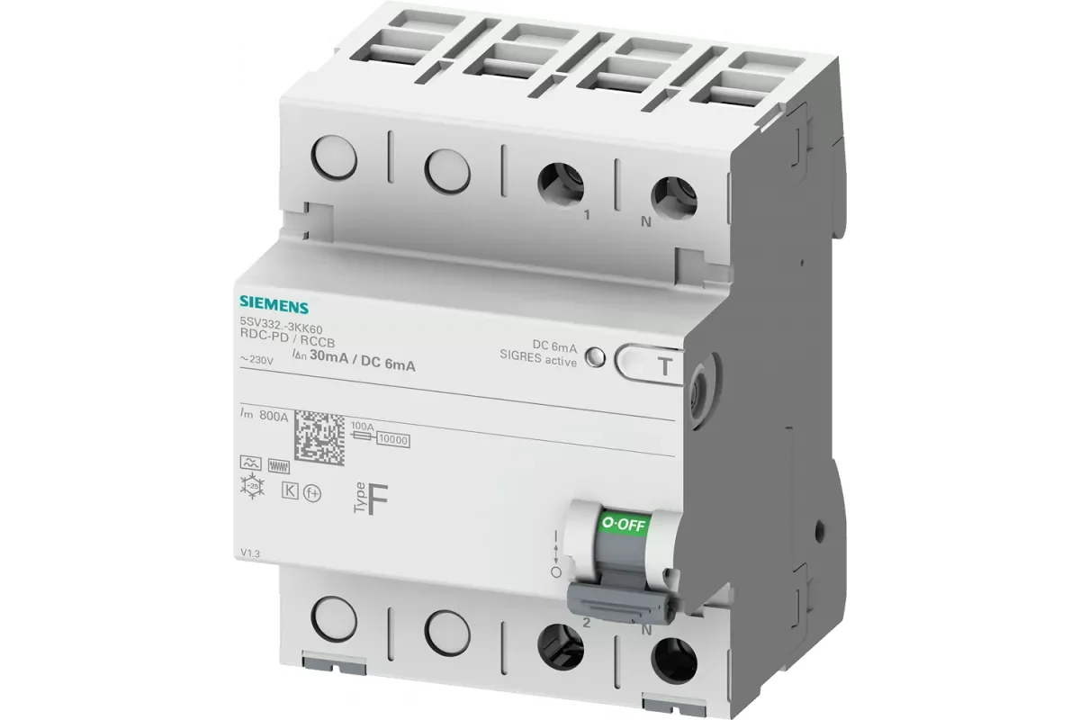 Siemens 5SV3112-6 — УЗО - устройства защитного отключения