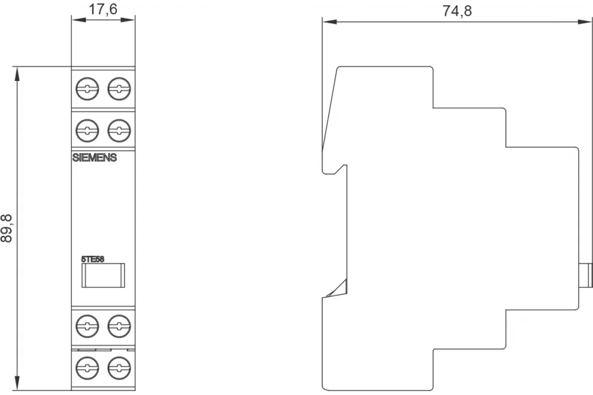 Siemens 5TE4840 — Кнопки 5TE4 8, установочная глубина 70мм
