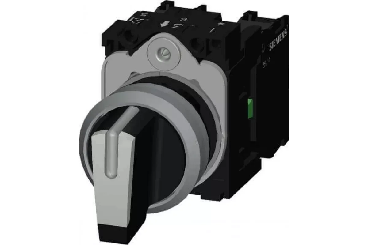Siemens 3SU1130-2BM60-1NA0 — Поворотный переключатель с возможностью подсветки
