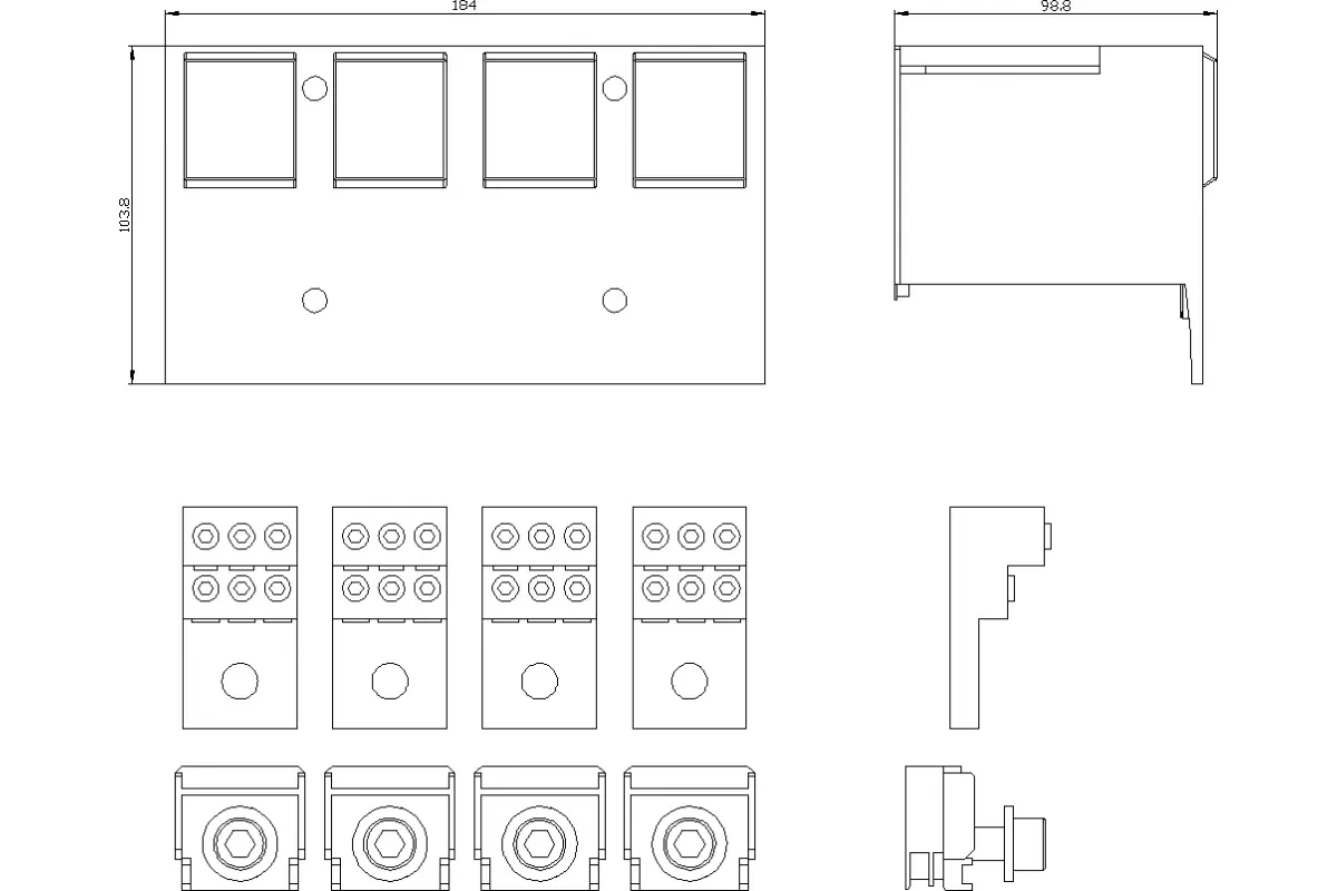 Siemens 3VA9374-0JB13 — Клемма для проводов круглого сечения