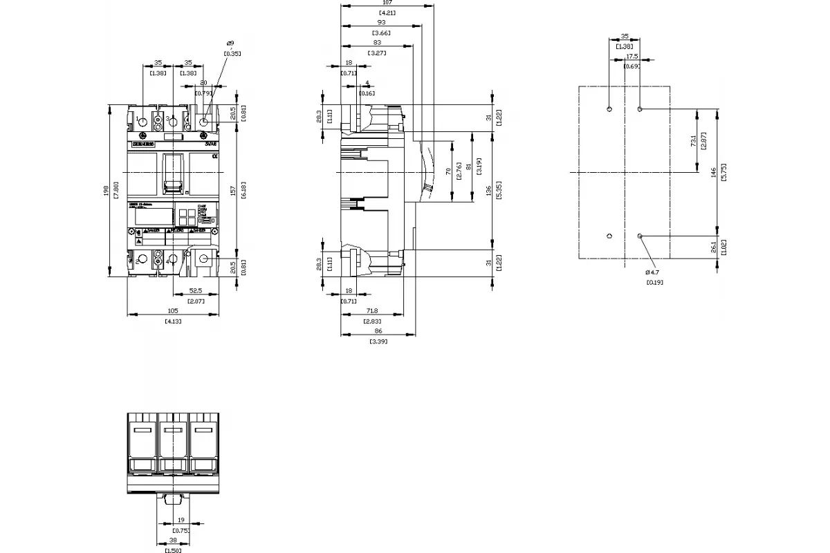 Siemens 3VA6140-7HL31-0AA0 — Автоматический выключатель